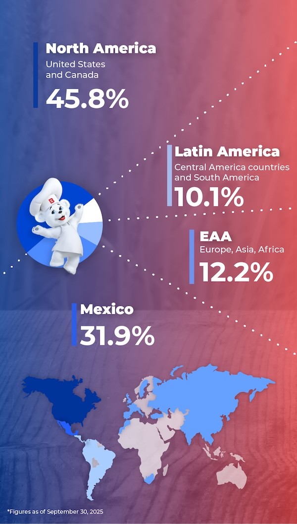 Sales by geographic region